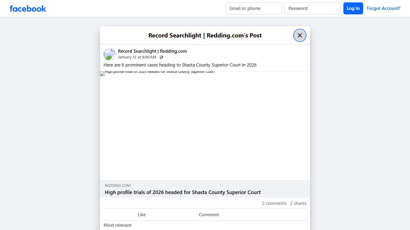Here are 6 prominent... - Record Searchlight Redding.com Facebook